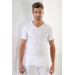 Premium Men's White Cotton V-Neck T-Shirt