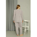 Women's Plus Size Gray Pajama Set