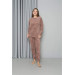 Women's Light Brown Fleece Pajama Set