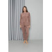 Women's Light Brown Fleece Pajama Set