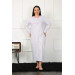 Big Long Sleeve Fuchsia Mother Nightgown