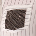 Large Size Striped Ecru Shirt With Pocket Stone Detail