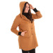 Large Size Suede Camel Coat With Fur Inside