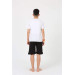 Boy's Short Sleeve Pajama Set With White Combed Cotton Shorts