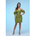 Pistachio Green Strappy Pleated Short Satin Evening Dress