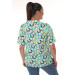 Geometric Patterned Short Sleeve Mink Shirt