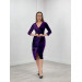Velvet Sequin Double Breasted Jacket Dress Purple