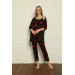 Women's Black 3-Piece Pajama Set