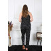 Women's Black Summer Pajamas, Large Size