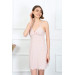 Women Rope Strap Plum Combed Cotton Nightgown