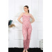 Women's Pajama Set With Thin Ties, Light Pink