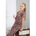 Women's Summer Pajamas With Short Sleeves And Buttons, Brown