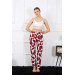 Women's Burgundy Cotton Pajama Pants