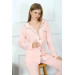 Women's Combed Cotton Long Sleeve Front Buttoned Pajama Set 2778