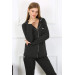 Women's Combed Cotton Long Sleeve Front Buttoned Pajama Set 2779