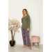 Women's Olive Cotton Pajama Set
