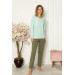 Water Green Women's Cotton Pajama Set