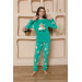 Girl's Welsoft Polar Green Pajama Set