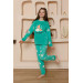Girl's Welsoft Polar Green Pajama Set