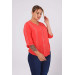 Cupless Plus Size Washed Shirt Coral