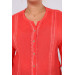 Cupless Plus Size Washed Shirt Coral