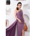 Lavender Satin One Shoulder Long Evening Dress
