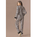 Leopard Patterned Satin Pajama Set