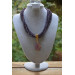 Special Design Necklace With Purple Crystal And Agate Stone