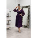 Glitter Detailed Midi Dress Purple