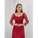 Three Dimensional Sequin Princess Dress On Tulle Red