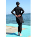 Long Sleeve Lycra Black Hijab Swimsuit