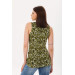 Green Camouflage Patterned Maternity T Shirt With Breastfeeding Features