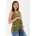 Green Camouflage Patterned Maternity T Shirt With Breastfeeding Features