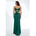 Strappy, Backless, Low Cut Long Evening Dress
