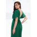 Emerald Waist Stoned Chest Length Long Evening Dress