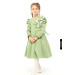 Bow Tied Zippered Lined Girls Dress Age 1 To 5