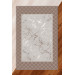 Brown Marble Pattern Velvet Carpet Protector Cover