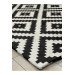 Black And White Turkish Rugs With Velvet Squares