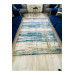 Blue And White Striped Velvet Turkish Carpet Cover