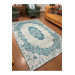 Blue And White Velor Carpet Cover Decorated With Ornaments