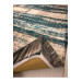 Blue And White Striped Velvet Turkish Carpet Cover