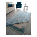 Modern Blue Carpet Cover With Silk Frame Decoration