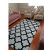 Modern Gray Velor Carpet Cover With Black Decorations