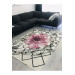 Plush Rug Cover With Large Pebble And Flower Pattern