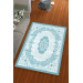 Silk Velvet Light Blue Colored Belly Pattern Elastic Carpet Cover