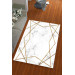 Silk Velvet White Color Gold Stripe Pattern Elastic Carpet Cover