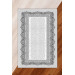 Silk Velvet Gray Color Frame Pattern Elastic Carpet Cover