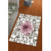 Silk Velvet Gray Colored Flower Pattern Elastic Carpet Cover On Stone