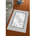 Modern Gray Velor Carpet Cover With A Decorative Pattern