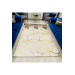 Velvet Carpet Cover With 3D Pattern With Golden Lines